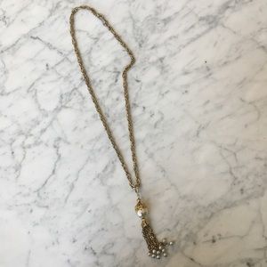 Vintage 60s Pearl Tassel Necklace